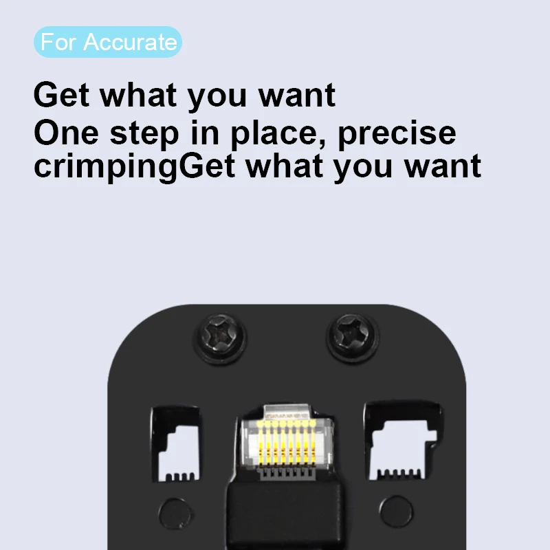 ONTi-pelacables profesional CAT6, herramienta de prensado de cabeza de cristal con medidor de Cables RJ45, probador para cortadores de cables de red 4P/6P/8P - imagen 4