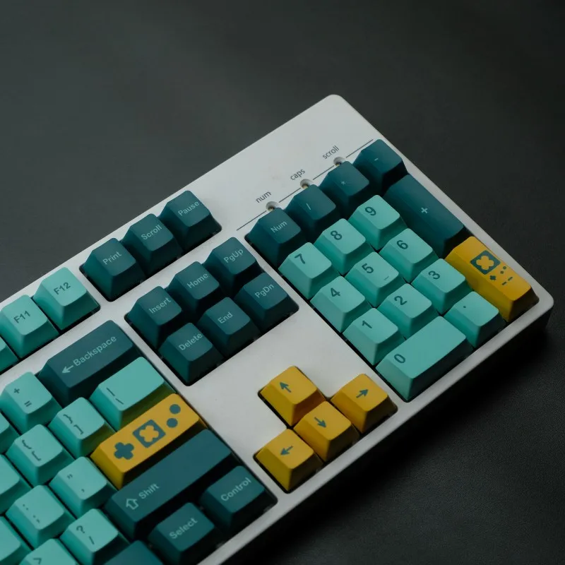 GMK-teclas retrofundidas, teclas PBT de 5 lados para sublimación, perfil Cherry, Teclado mecánico para interruptor MX, ISO Enter, 142 teclas - imagen 3