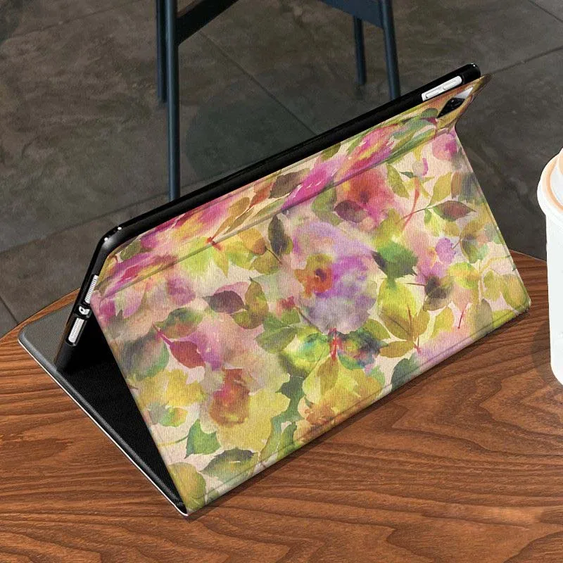 Pintura artística hermosas flores para Xiaomi Redmi Mi Pad 2 4 5 6 6s 7 8 11 12,5 12,4 11,2 8,7 SE Pro Plus Max funda para tableta - imagen 2