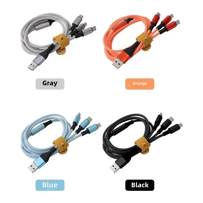 Cable de carga rápida 3 en 2, Cable con puerto USB múltiple tipo C, Micro cargador, Cable de teléfono móvil para iPhone 14 13 12 Huawei Samsung Xiaomi - imagen 5