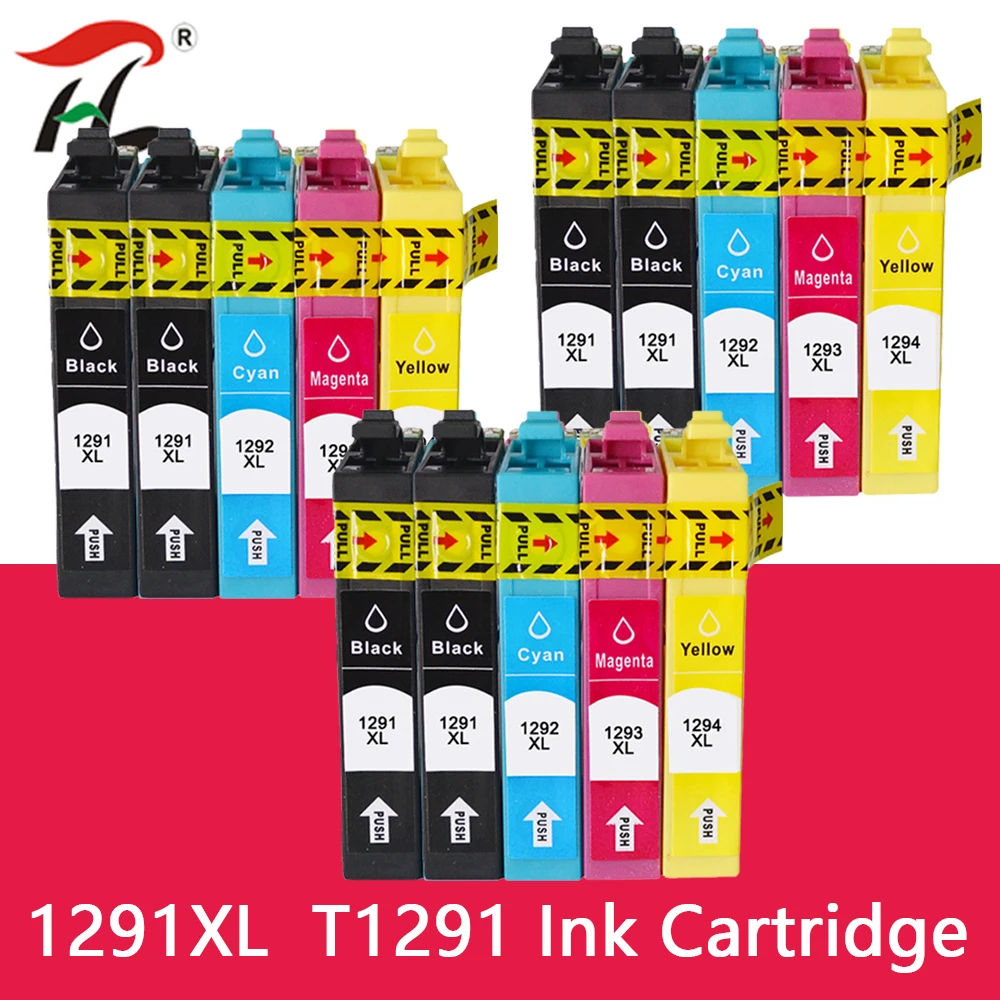 Cartucho de tinta Compatible T1291 - T1294 T1295 para impresora EPSON stylus SX235W SX425W SX420W SX438W SX525WD SX535WD