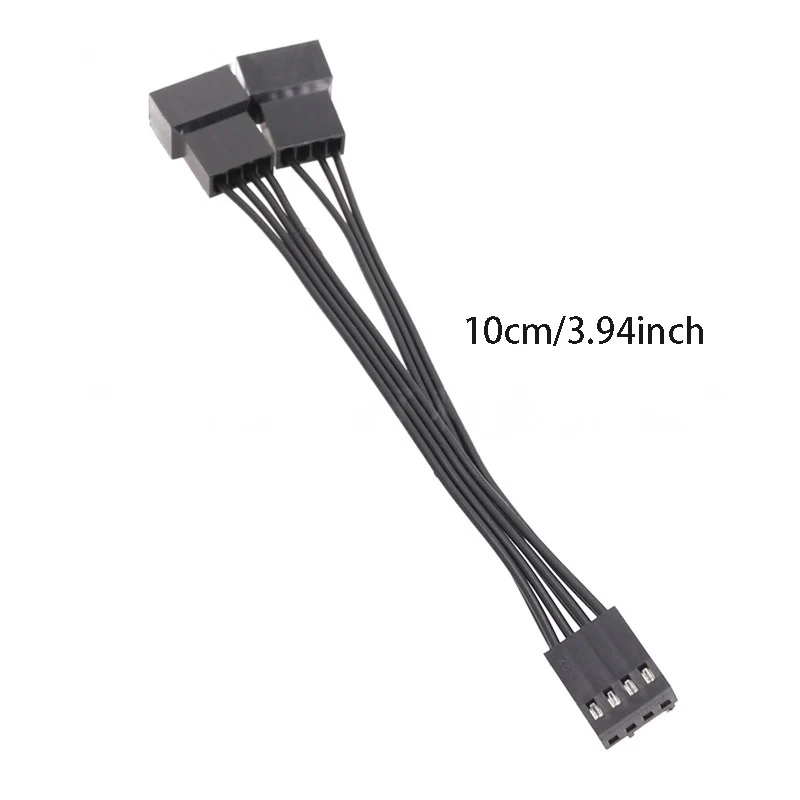 Divisor de Cable de 1 enchufe de 4 pines a 2 enchufe de 3 pines XXUC PWM Y Cable extensible placa base de PC controlador de ventilador de refrigeración Cable de conversión de velocidad - imagen 2