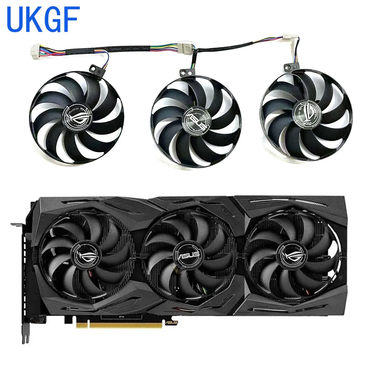Ventilador de GPU para tarjeta gráfica ASUS, dispositivo original de 7 pines, T12915SU, DC 12V, 0.5A, RTX2080TI, ROG-STRIX-RTX 2080, 2080Ti, 2080S, 2070S