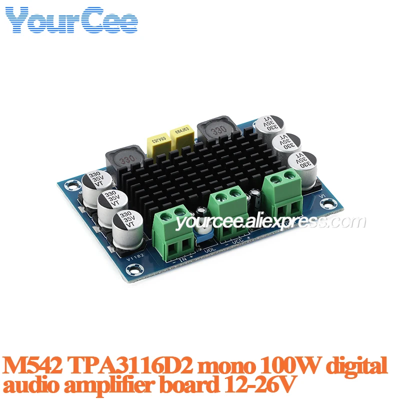 Módulo de placa amplificadora de potencia de Audio Digital TPA3116D2 Clase D XH-M562 50W + 50W estéreo M542 100W M543 120W + 120W XY-502 50W + 50W - imagen 4