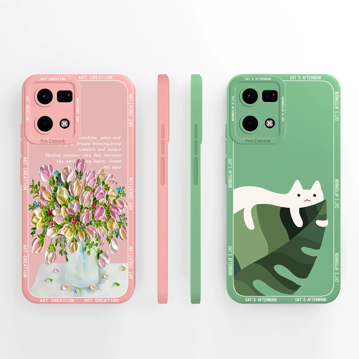 Para Oppo Reno 7 funda de teléfono estética protección completa contraportada para Oppo Reno7 4G 5G Protector de silicona líquida Fundas para mujeres - imagen 4