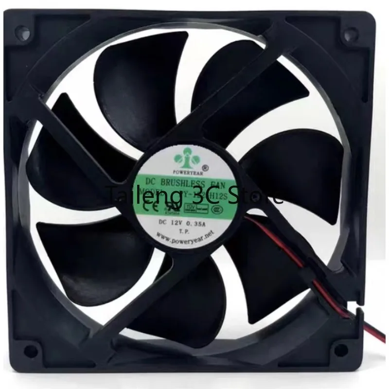 Nuevo ventilador enfriador para POWERYEAR PY-1225H12S DC12V 0.35A 12CM 12025 ventilador de refrigeración 120*120*25MM