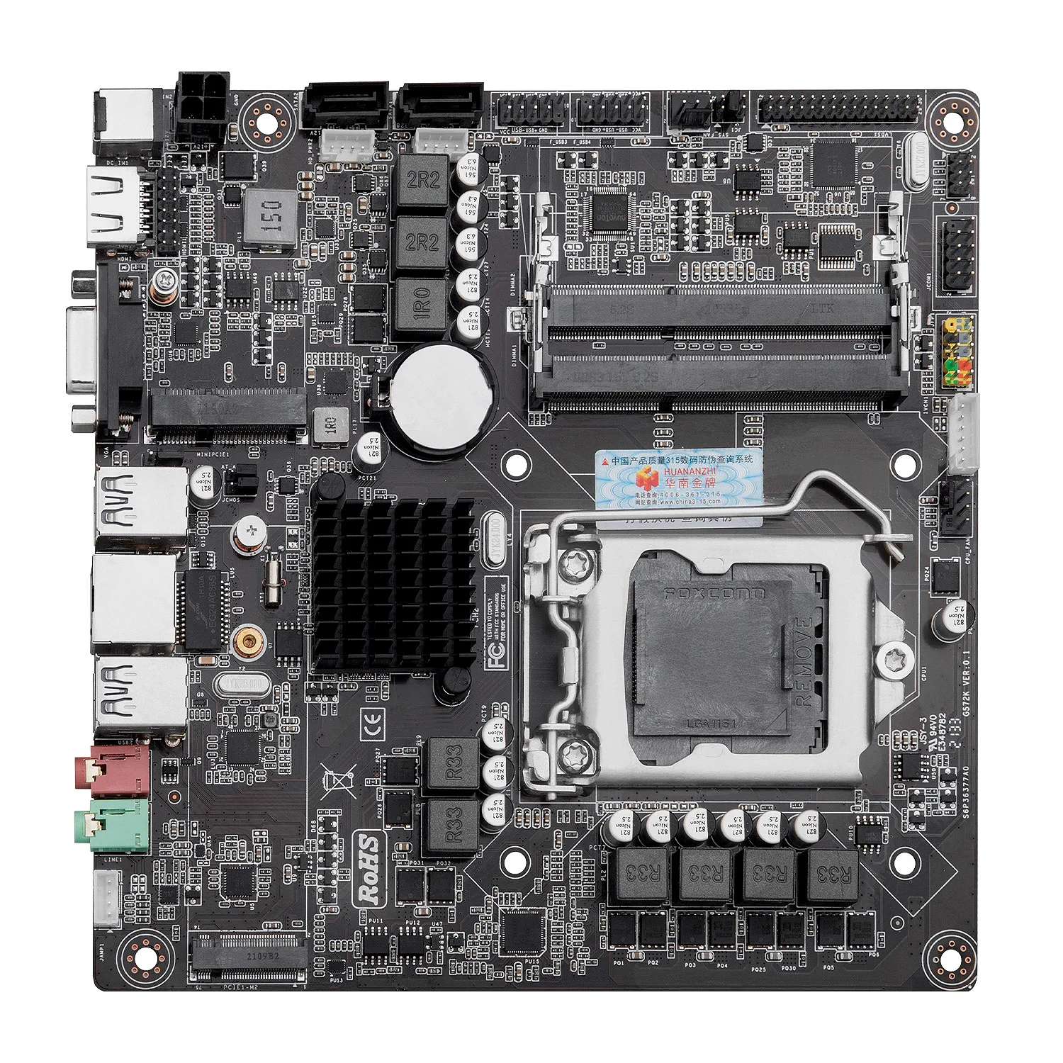 HUANANZHI-placa base B250M I ITX, Intel LGA 1151, compatible con 6/7/8/9 generación DDR3 1866 1600 1333 M.2 SATA3.0 USB3.0 VGA - imagen 2