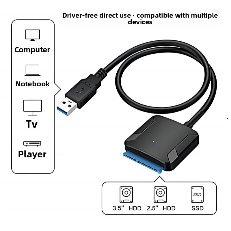 Cable SATA a USB 3.0 de hasta adaptador de disco duro SSD externo de 2,5 pulgadas Cable USB 3.0 a Sata III - imagen 2