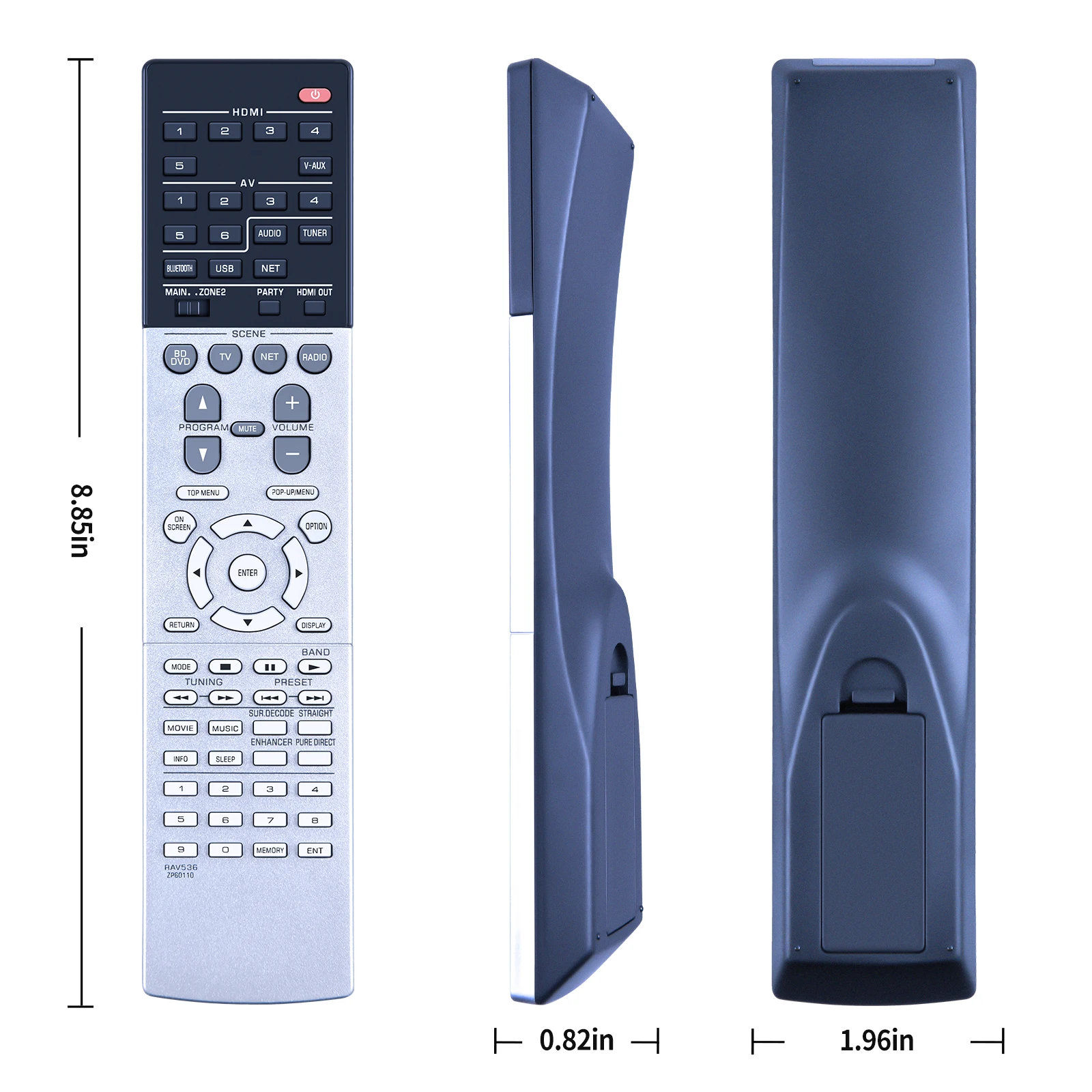 Mando a distancia RAV536 ZP60110 para YAMAHA, Receptor AV, RX-V679, RX-V779, HTR-6068, TSR-7790BL - imagen 5