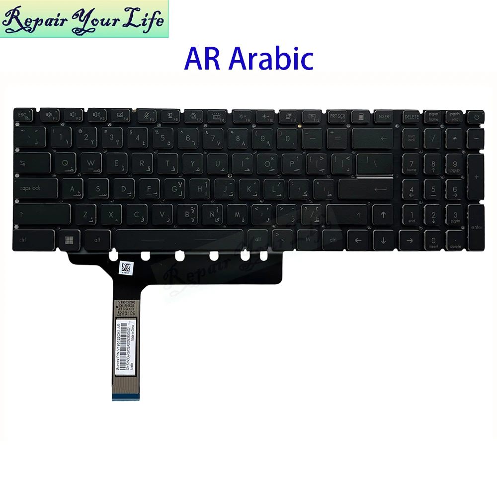RU ruso árabe Turquía teclado retroiluminado para MSI GE76 Stealth GS76 Vector GP76 10UE 10UH 11UH MS-17K1 teclados para ordenador portátil para juegos - imagen 3