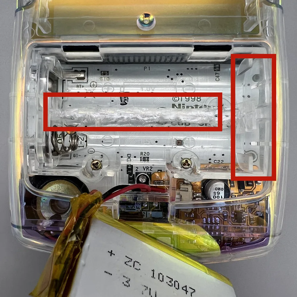 Batería recargable para carga de batería GBC, modificación Mod para GameBoy Color - imagen 4