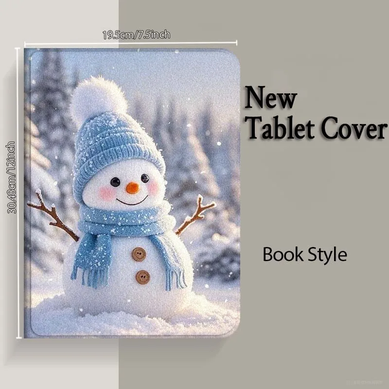 Muñeco de nieve de invierno, copo de nieve, Gif t para Samsung Galaxy Tab S11 S10 S9 S8 S7 S6 A10.1 A9 A8 A7 10,1 Lite FE Plus pulgadas, funda para tableta - imagen 5