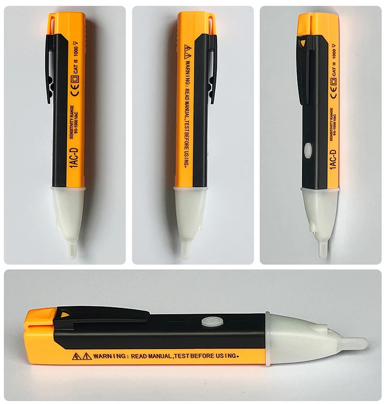 Pluma de detección de voltaje eléctrico, indicador, Sensor LCD, enchufe de pared, Detector de CA sin contacto, instrumento de toma de corriente, herramienta de 90-1000v - imagen 3