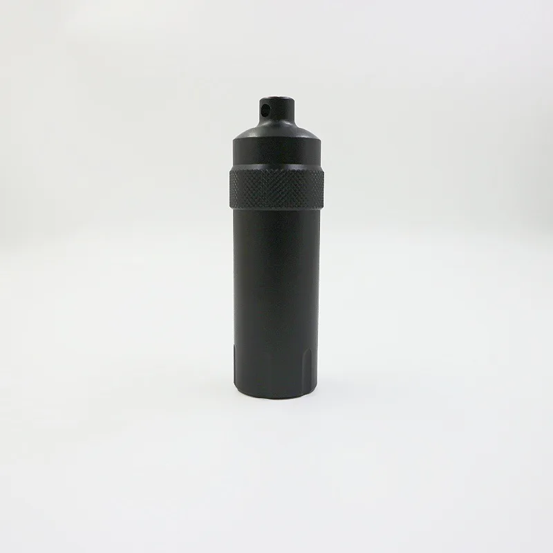 Botella con sello impermeable, Kit de supervivencia EDC de aluminio, cápsula/píldora, estuche hermético, herramientas para exteriores, contenedor de almacenamiento de tanque con sello - imagen 4