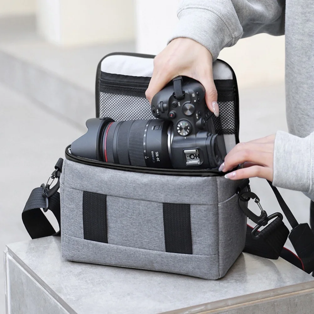 Bolso DSLR, bolsos, bolso de hombro de nailon, estuche para cámara, fotógrafo portátil para Sony, Nikon, Canon, Panasonic, equipo, bolso cruzado - imagen 3