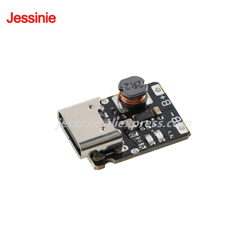 Módulo integrado de carga y descarga de 5V, 10 Uds./1 unidad, para batería de litio de 3,7 V/4,2 V 18650, placa de alimentación de aumento de carga tipo C - imagen 2