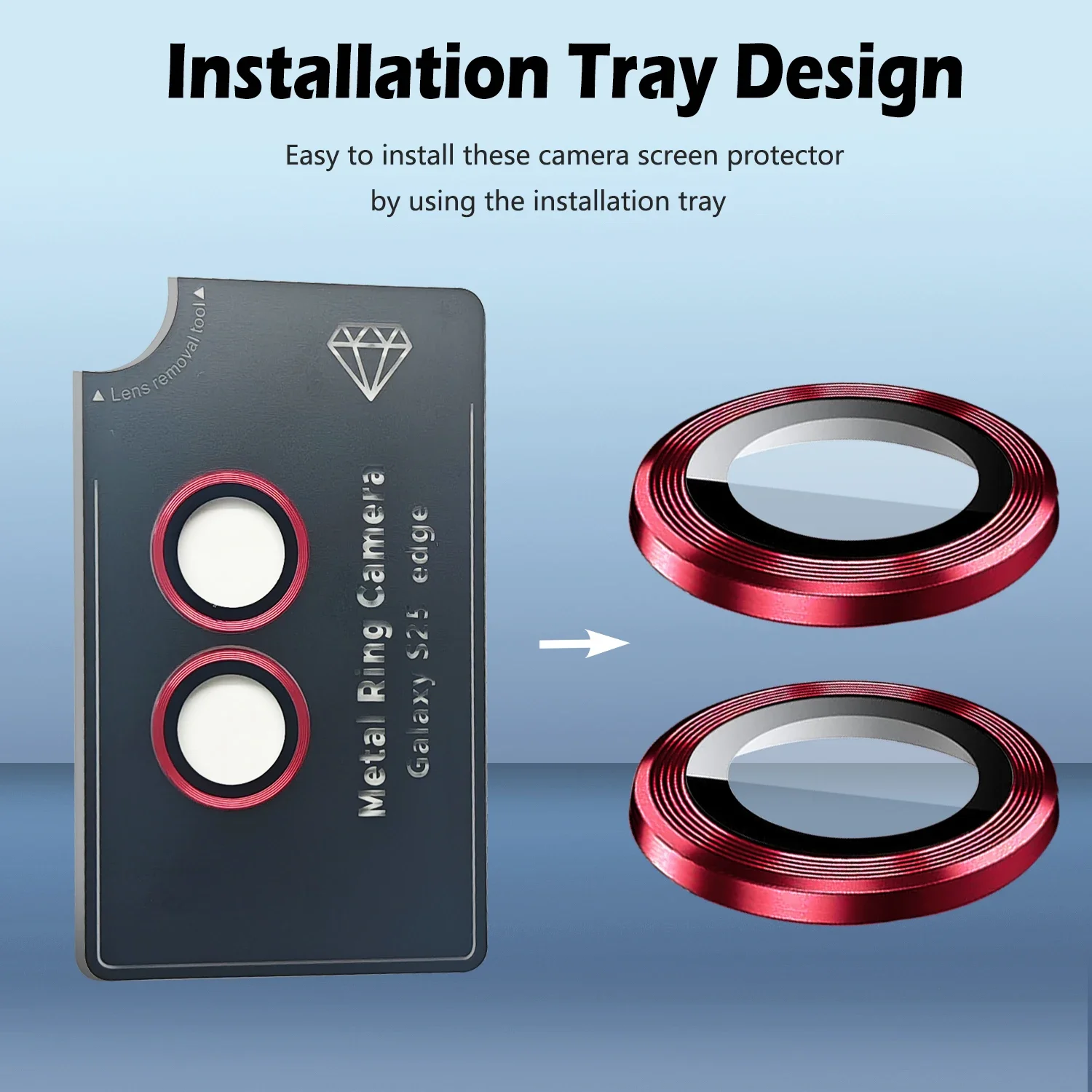 [1 Set ] Phone Camera Lens Protector For Samsung Galaxy S25 Edge, Individual Lens Protector For Galaxy S25Edge 5G Tempered Glass - imagen 4