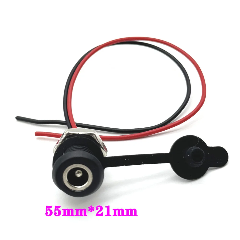 Toma de carga de alta corriente 2 pines 5A DC USB C con tuerca placa de bloqueo a presión TYPE-C 20V 55*21mm conector hembra 5521 impermeable - imagen 5