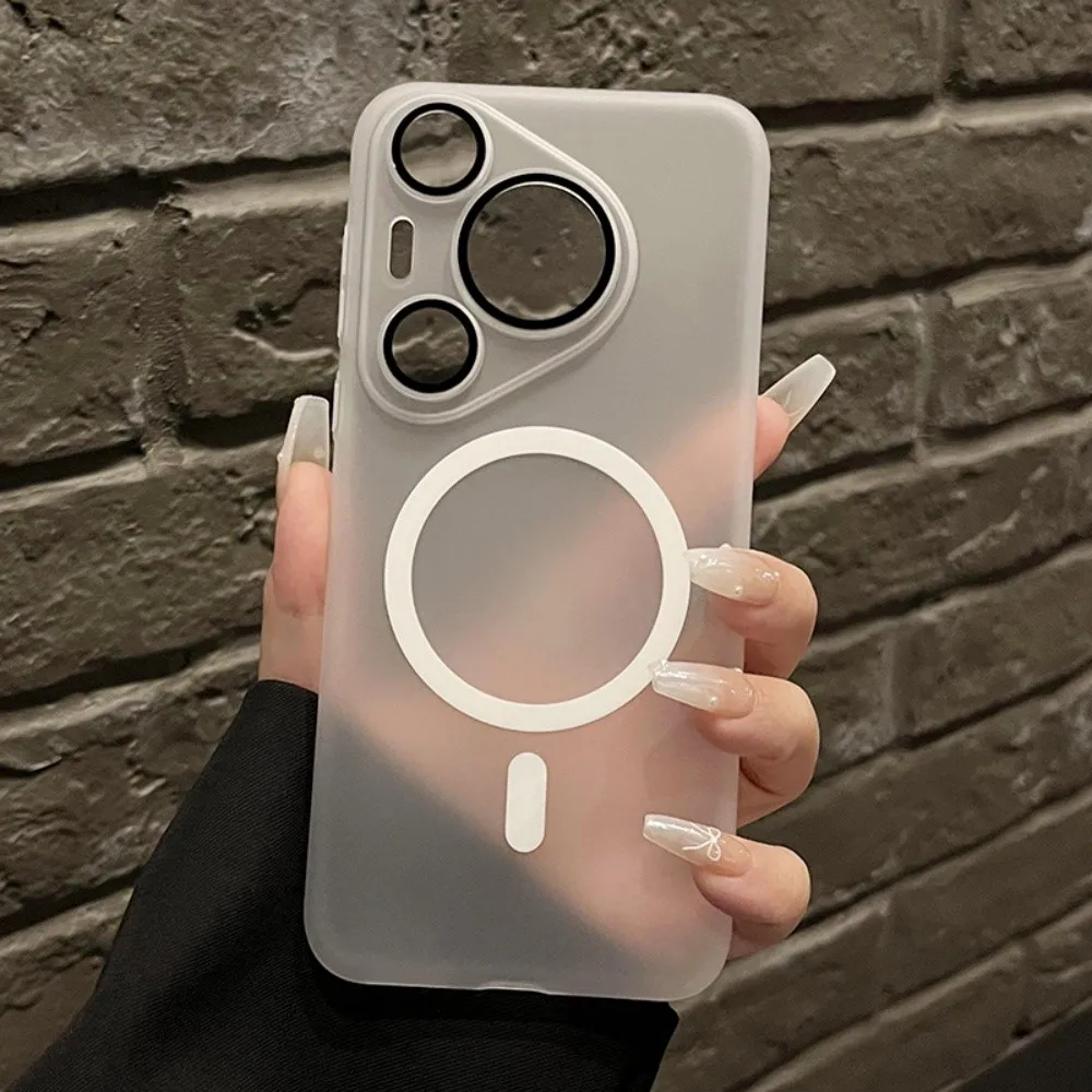 Fundas ultrafinas mate para Magsafe para Huawei Pura 80 70 P80 P70 Pro Plus Ultra Mate70 funda dura translúcida magnética Original - imagen 3