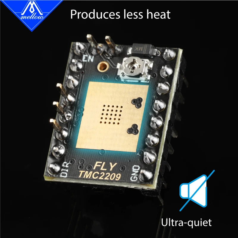 Piezas de impresora 3D suaves DIY Fly TMC2209 controlador de Motor paso a paso StepStick UART 2.8A silencioso para placa Rumba32 FLY-CDY Super 8 E3V2 - imagen 2