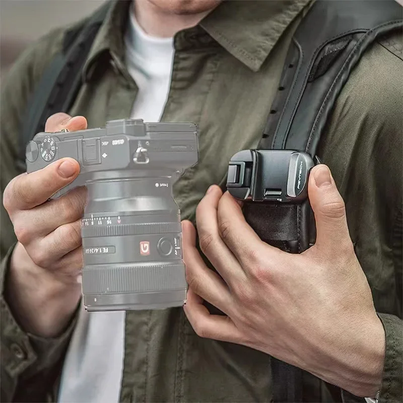 Clip de cámara de liberación rápida con placa - Secure Antideslizante 360 °   Rotación para Sony Nikon DSLR Action Cam Soporte para correa de mochila - imagen 3