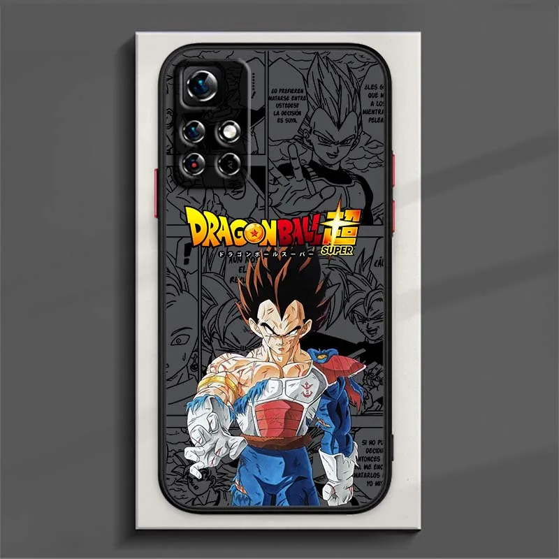 D-Dragon Ball Comic Vegeta Cool Cover para Xiaomi Redmi Note 14 13 12 11 10 9 Pro Plus 4G 5G funda de teléfono translúcida esmerilada - imagen 4