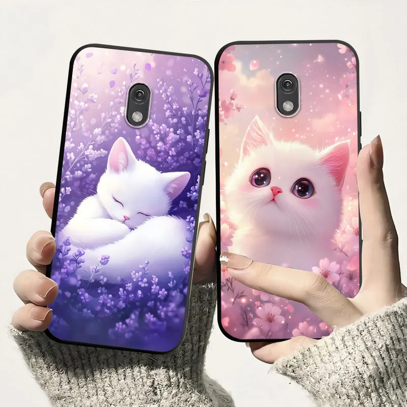 Protector para Nokia 215 4G funda para Nokia 225 4G a prueba de golpes funda trasera de silicona suave TPU funda de teléfono flor gato parachoques a prueba de polvo - imagen 3