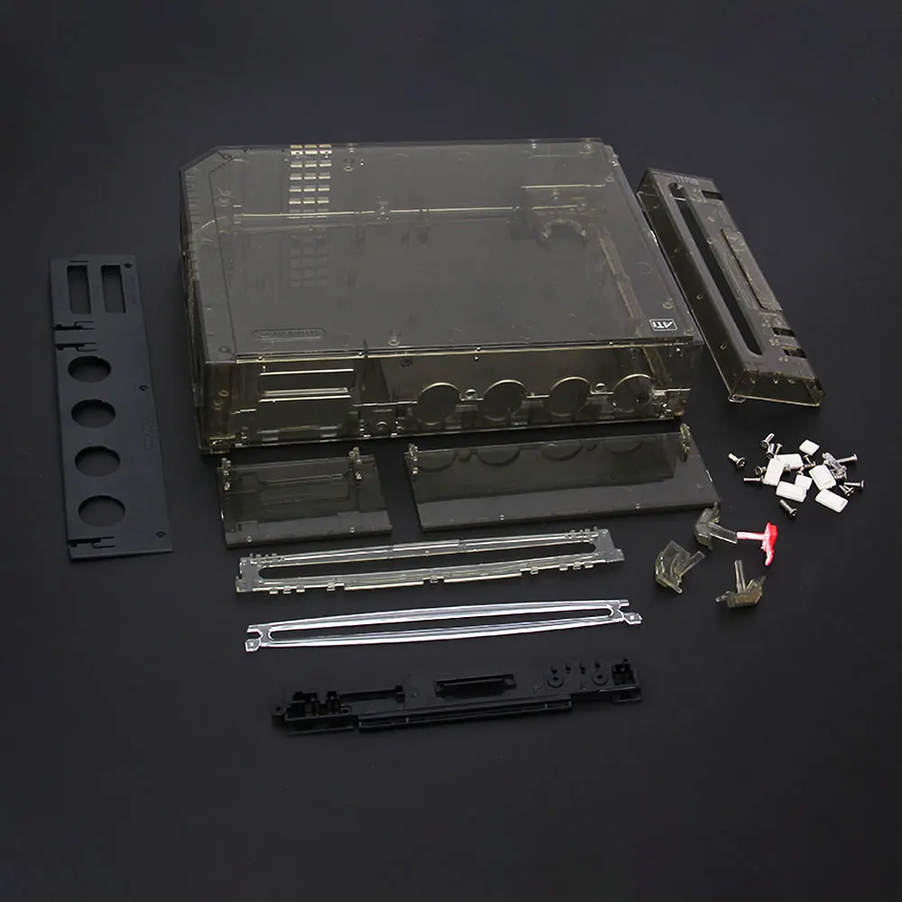 TRN negro para Wii funda completa carcasa con botones para Nintendo Wii carcasa transparente para consola de juegos Wii - imagen 3