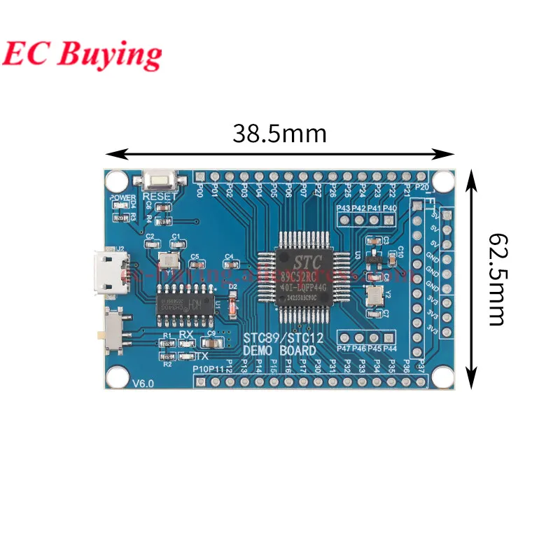 STC89C52RC STC STC89C52 51 SCM microordenador de un solo Chip CH340 sistema central módulo de placa de desarrollo de aprendizaje Chip USB a TTL - imagen 5