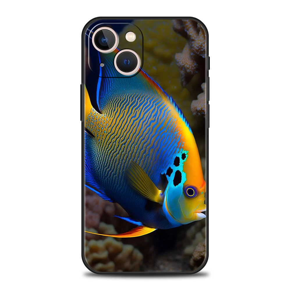 Luxury TPU Soft Phone Case For iPhone 17 Air 16E 16 11 15 14 Pro MAX 12 13 7 8 Plus X XR XS SE 2022 Cover Cartoon Cute Fish - imagen 5