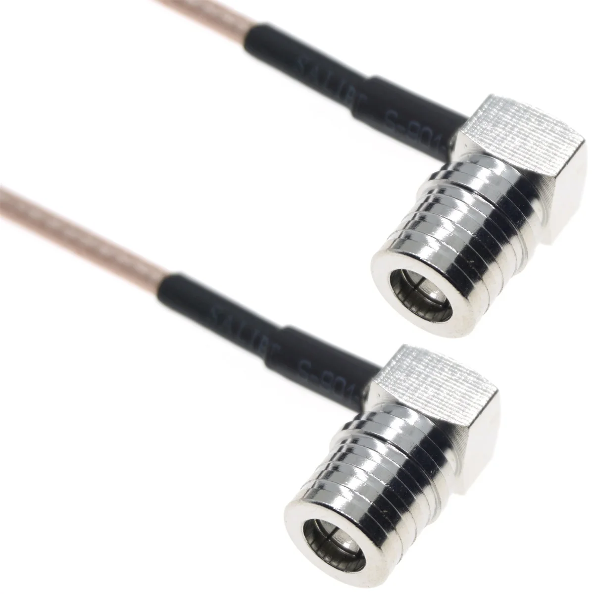 Cable Coaxial RG316 QMA macho de ángulo recto a QMA macho, conector Coaxial RF de 90 grados, puente pigtail de 15cm, 30CM, 50CM, 100CM, 1M, 2M, 3M