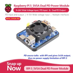 Módulo Alimentación PD Dual 5V/5A para Raspberry Pi 5 – Entrada 9-24V