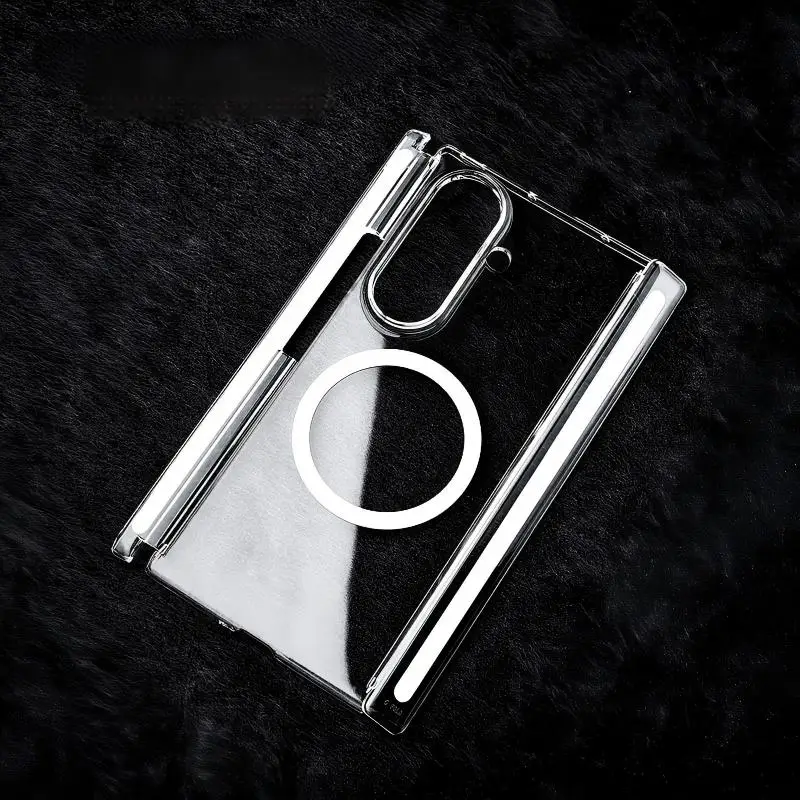 Para Samsung Galaxy Z TriFold funda Hrad transparente magnética carga inalámbrica cubierta protectora trasera para Samsung Z TriFold Shell - imagen 2
