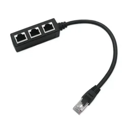 Divisor Ethernet RJ45 Macho a 3 Hembras Cat5e/ Cat6