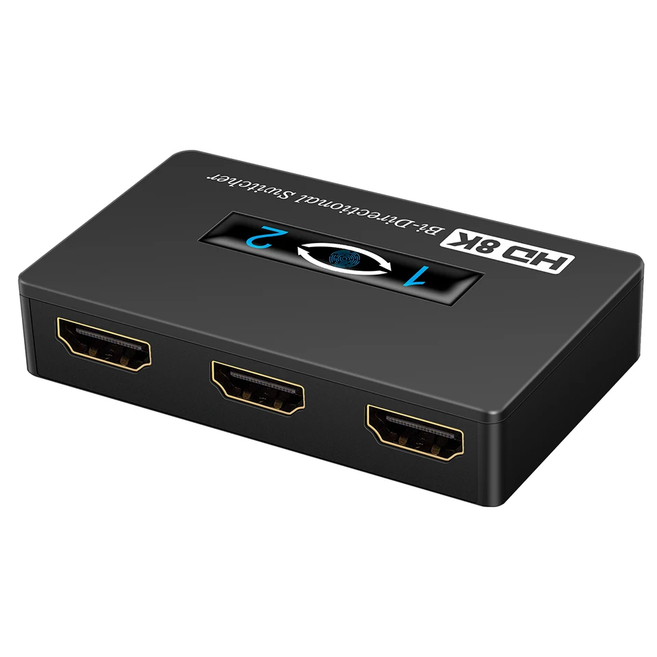Conmutador HD 8K, 2 puertos bidireccionales, compatible con HDMI, divisor HD 3D HDR Ultra para PS4, Xbox, adaptador de conmutador HDTV - imagen 3