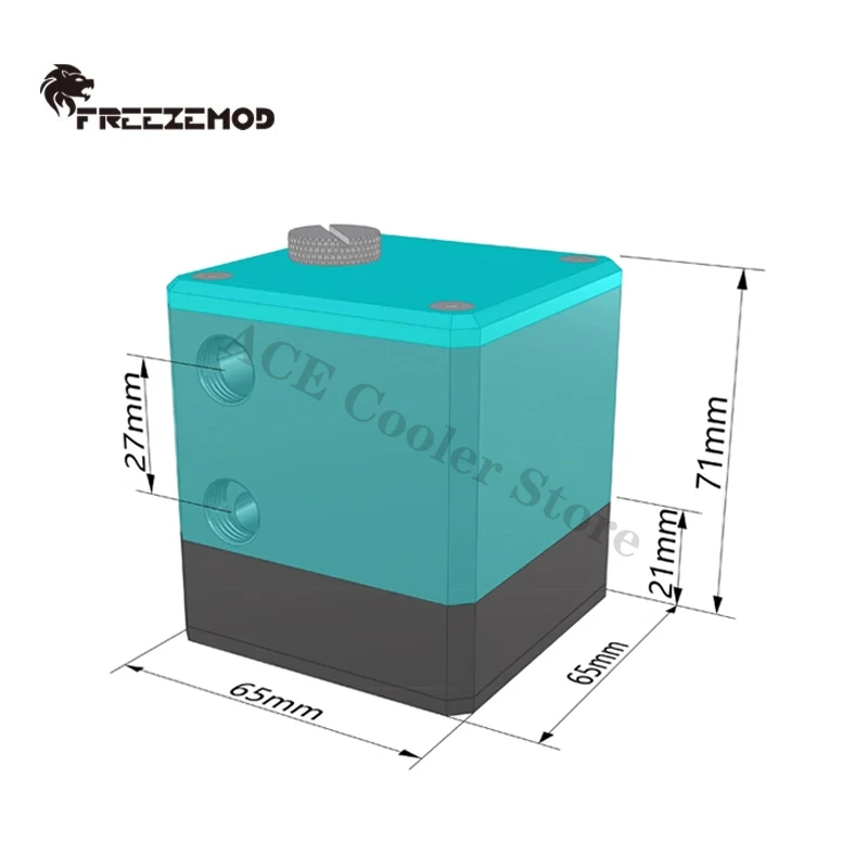 Bomba de agua FREEZEMOD Res AIO con combinación de depósito de indicador de flujo de 7cm para sistema de refrigeración de PC Mini ITX Case - imagen 2