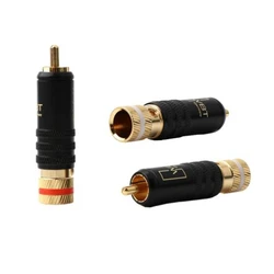 Conector RCA Macho Cobre Dorado Alta Fidelidad Audio