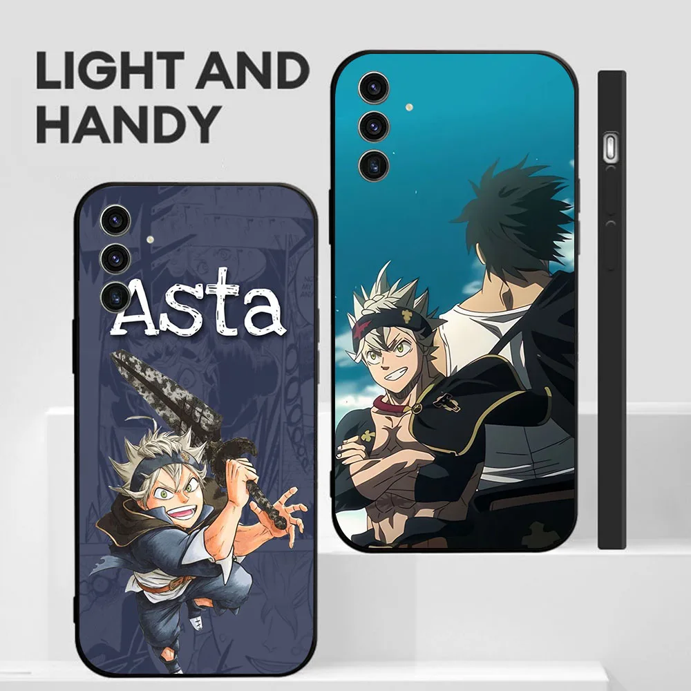 BD-12 trébol negro Asta funda negra para Samsung A55 A16 A15 A25 A35 M35 M15 A24 M55 A26 A05S A56 A36 Quantum 2 - imagen 3