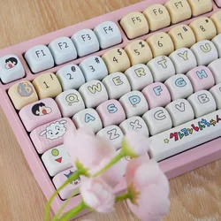 Teclas PBT MOA para teclado mecánico MX con diseño de dibujos animados