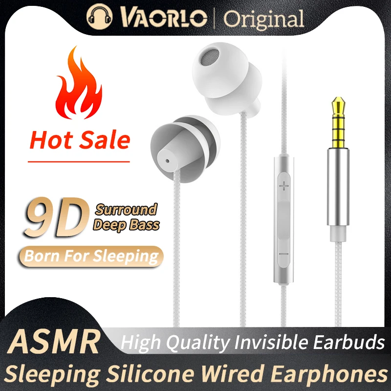 Auriculares para dormir ASMR de alta calidad, auriculares estéreo HIFI de silicona con graves pesados, auriculares invisibles con cable AUX/tipo C de 3,5 MM - imagen 2
