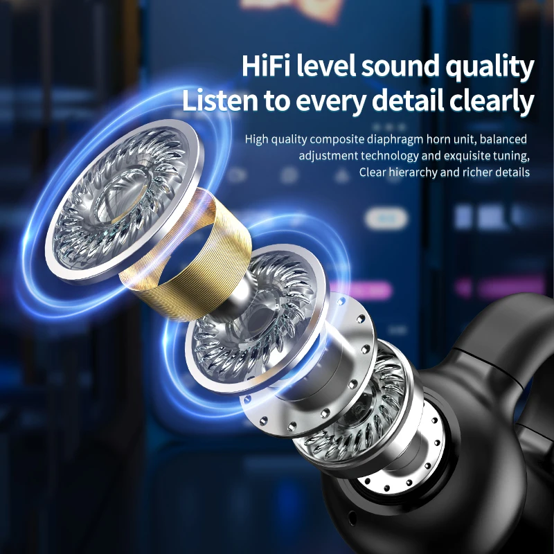 Auriculares inalámbricos Z28 con Clip para la oreja, cascos deportivos portátiles con Bluetooth, ultralargo Modo de espera, para música y videojuegos - imagen 4