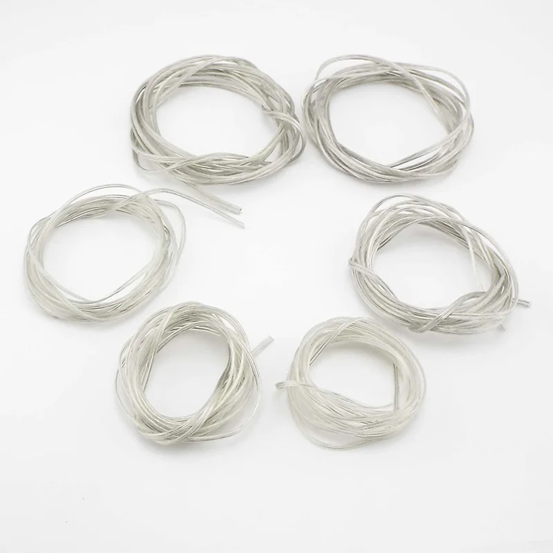 Cable transparente de 2 núcleos, Cable eléctrico estañado de cobre, línea plana de alimentación de CC paralela para tira de luz LED 2468, 28AWG