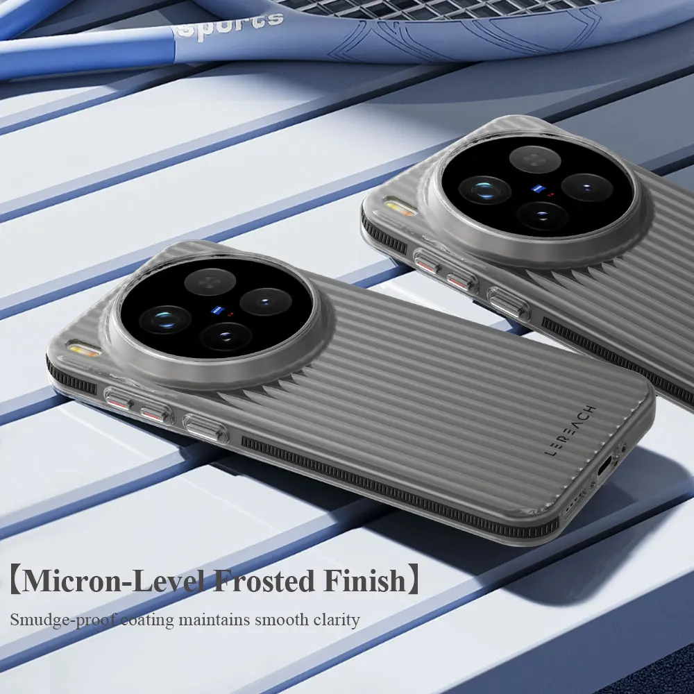 LR TOC ICICLE para Vivo X300 Pro funda 3D empuñaduras laterales antideslizantes nivel de micrón protección esmerilada contraportada funda de teléfono - imagen 3