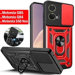 Funda Armadura Motorola G85/G84/S50 Neo – Lente Deslizable y Soporte