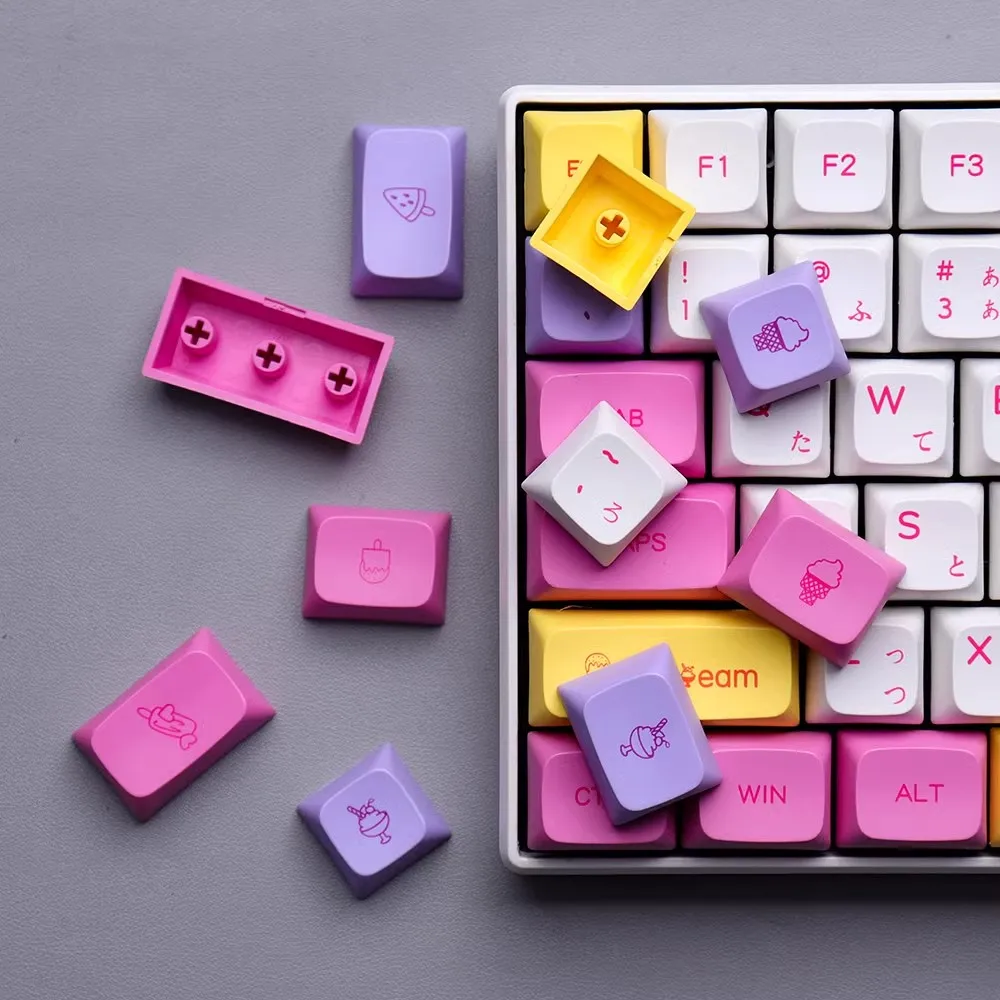 Teclas PBT de 136 teclas, perfil XDA, teclas personalizadas coreanas, inglesas y japonesas para teclado mecánico Cherry MX 104/87/61 - imagen 2