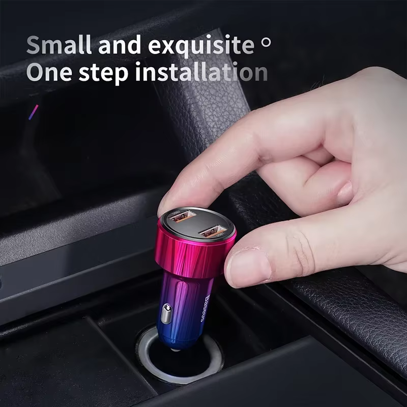Baseus Cargador Coche 45W USB-C PD Carga Rápida Quick Charge 3.0 - imagen 4