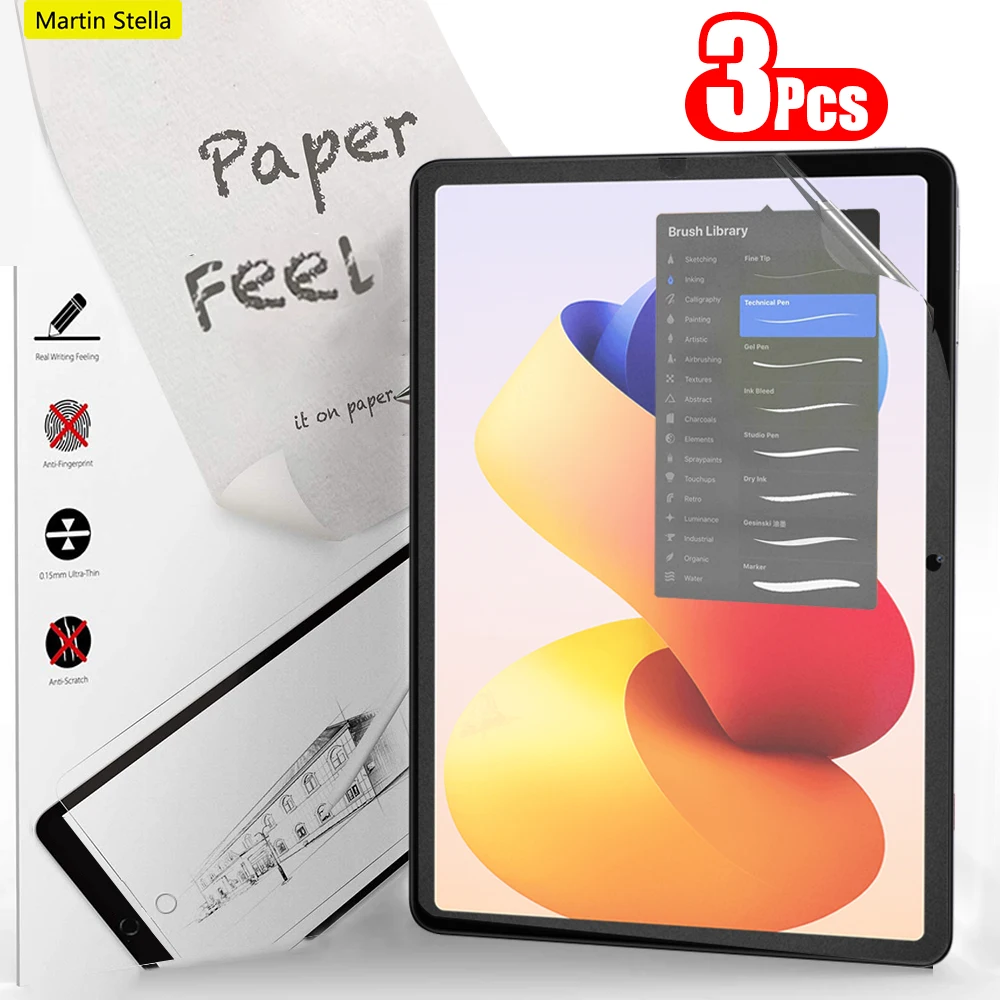 Protector de pantalla de papel para Xiaomi Redmi Pad 2 Pro 12,1, sin vidrio, 3 uds. - imagen 2