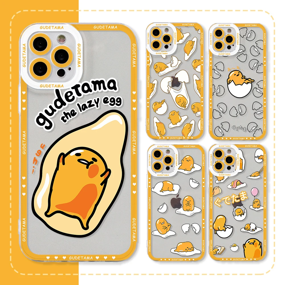 Funda de teléfono Gudetama Lazy Egg, cubierta transparente con estampado de bordes, para Xiaomi Redmi 13C, 12C, 10C, 9C, A3, Note 13, 12, 11, 10, 9 Pro Plus, 4G, 5G - imagen 2