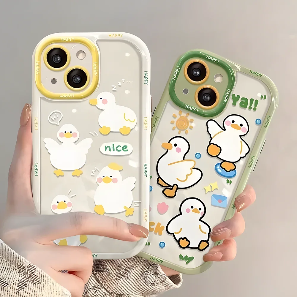 Funda de teléfono Cut Cat Duck Aninal para Samsung Galaxy S25 S24 S23 S22 S21 Ultra Plus S20 FE A16 A55 A36 A26 A15 A34 A54 A53 5G - imagen 3