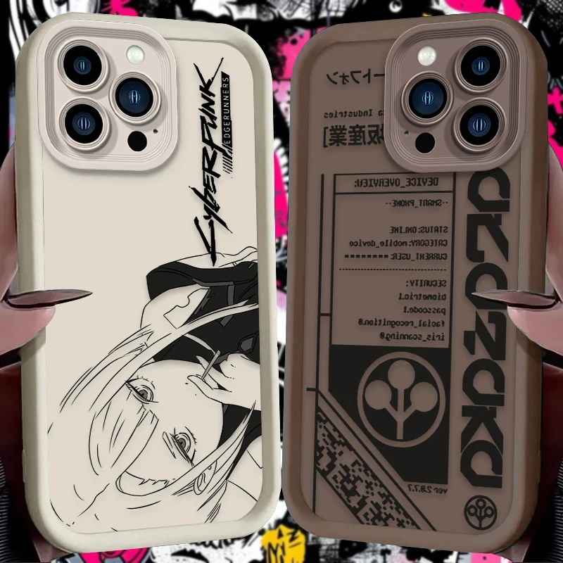 Cool Edgerunners C-Cyberpunks Case For iPhone 16 16E 15 14 13 12 11 Pro Max X XS X S Max XR SE 2020 SE4 7 8 Shockproof Cover
